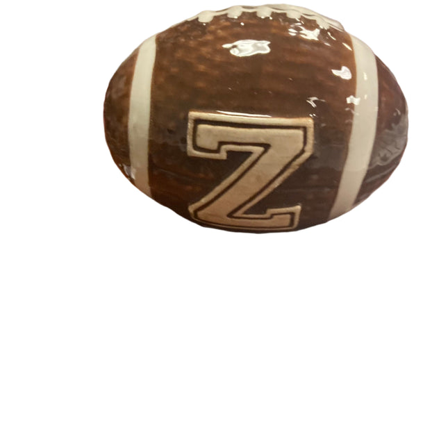 Celebrate it Ceramic Football Letter Z 4x3in