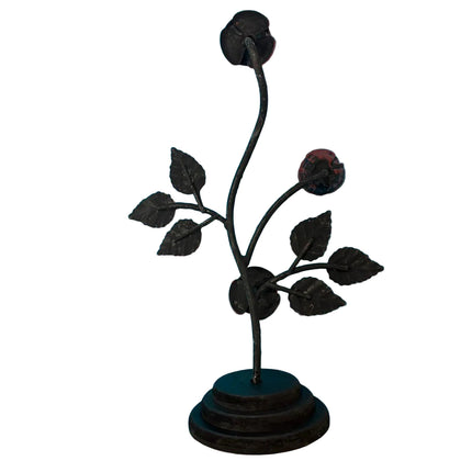Metal Rose Branch Table Décor – Rustic Floral Accent (11" x 7")
