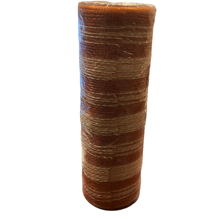 Celebrate it Hall Orange and White Stripe Mesh 9.5inx19ft