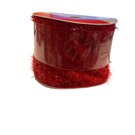 Celebrate it Christmas Red Striped Ribbon 3.5inx25ft