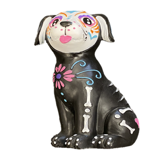 Day of the Dead Dog Table Top Decor, 9" Tall