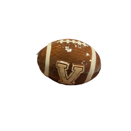 Celebrate it Ceramic Football Letter V 4x3in