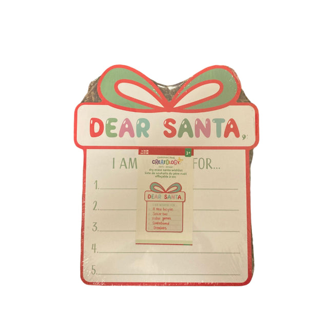 Creatology Dry Erase Santa Wishlist Gift Shape 12x9in