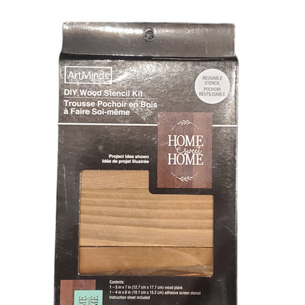 NIP ArtMinds Home Sweet Home DIY Craft Wood Stencil Kit Frame