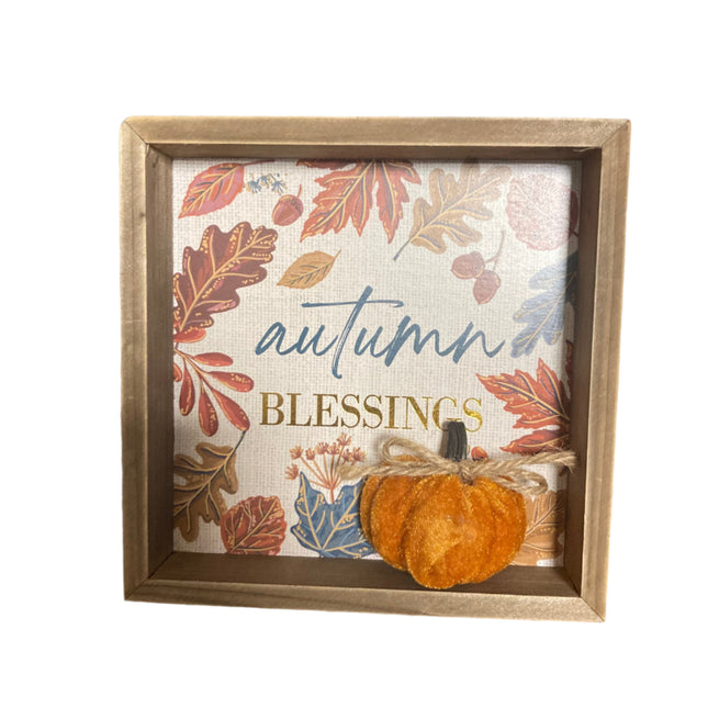 Ashland Fall Autumn Blessings Tabletop Decor 7x7in