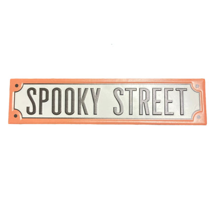 Ashland Halloween Spooky Street Metal Wall Decor Sign 3.5x14in