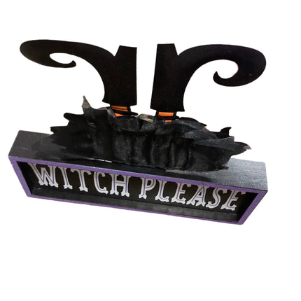Ashland Witch Please Tabletop Sign Decor 10.5x12in
