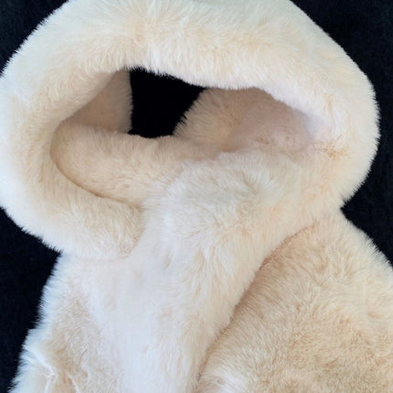 Lauren Conrad Faux Fur Scarf – Beige Winter Stole NWT