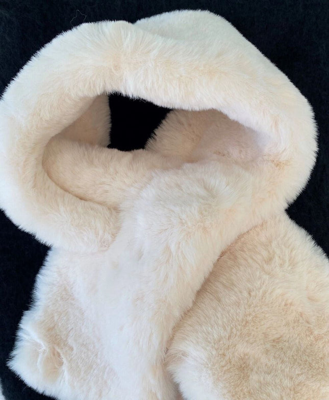 Lauren Conrad Faux Fur Scarf – Beige Winter Stole NWT