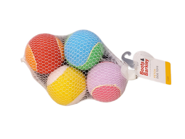 Boots & Barkley Fetch Dog Toy Balls - 4 Pack