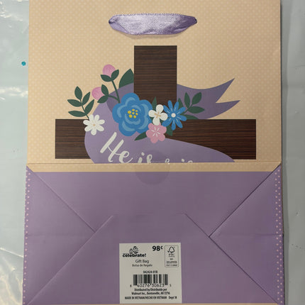 “He Is Risen” Easter Gift Bag – 8 x 7 Inches