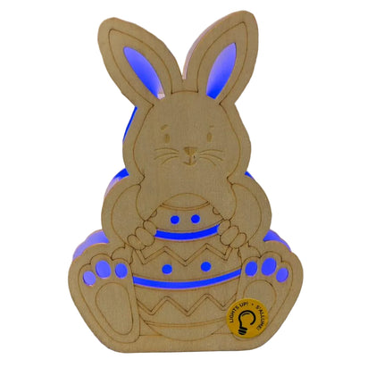 Make Market Light‑Up Wooden Bunny Décor