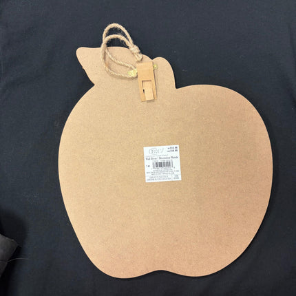 Smiling Apple Wall Décor – 11" x 11" Classroom Hanging Sign
