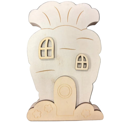 Make Market DIY Wooden Décor – Carrot House Cutout (8" Height × 5" Width)