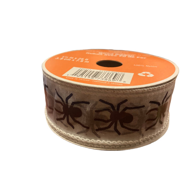 Celebrate it Halloween Spider Wired Ribon 1.5inx25ft