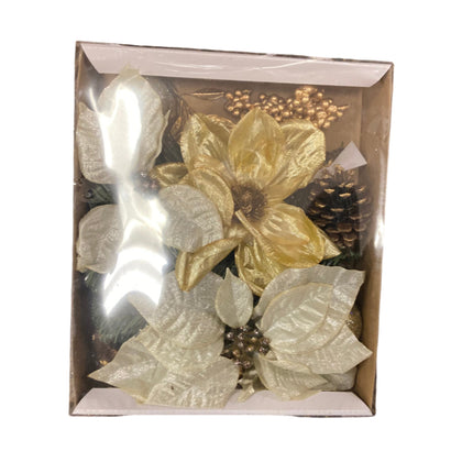 Ashland Gold Floral 35-Piece Christmas Decor Set