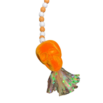 Ashland Halloween Orange Skull Wall Decoration 18in