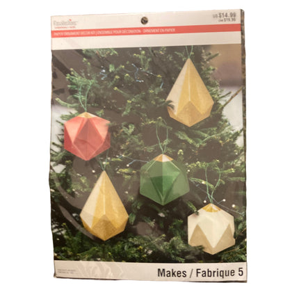 Recollections Christmas Paper Ornaments Decor Kit 11x8in