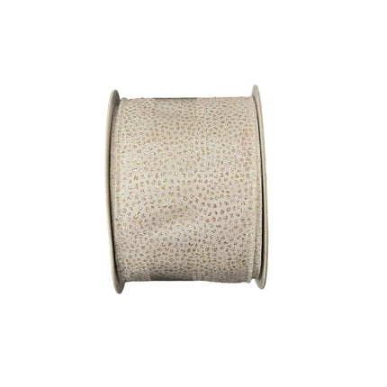 Wired Ribbon Speckled 2.5 in * 20ft - christmas and easter