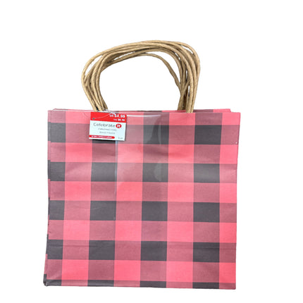 Celebrate it Gingham Christmas paper bags 8”x10”
