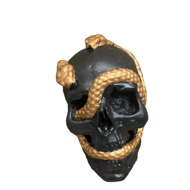 Skull with Snakes Table Decoration 4x2 in