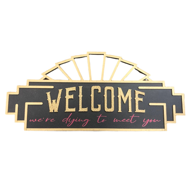 Ashland Halloween Dark Romance Welcome Sign 11x23.5in
