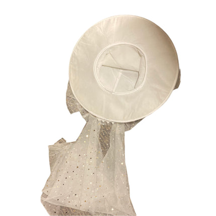 Celebrate it Halloween White Witch Hat 8in Diameter