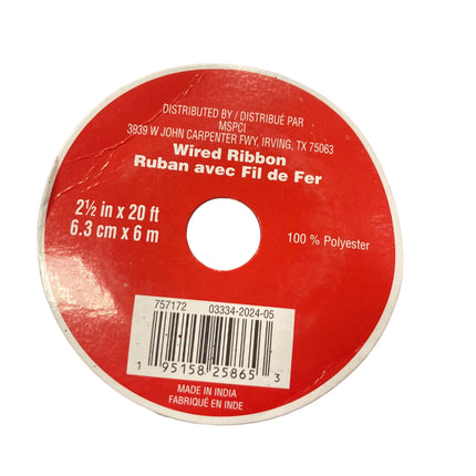 Celebrate it Christmas Grey Pattern Ribbon 2.5inx20ft