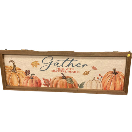 Ashland Fall Wall Decor Grateful Sign 28x9in