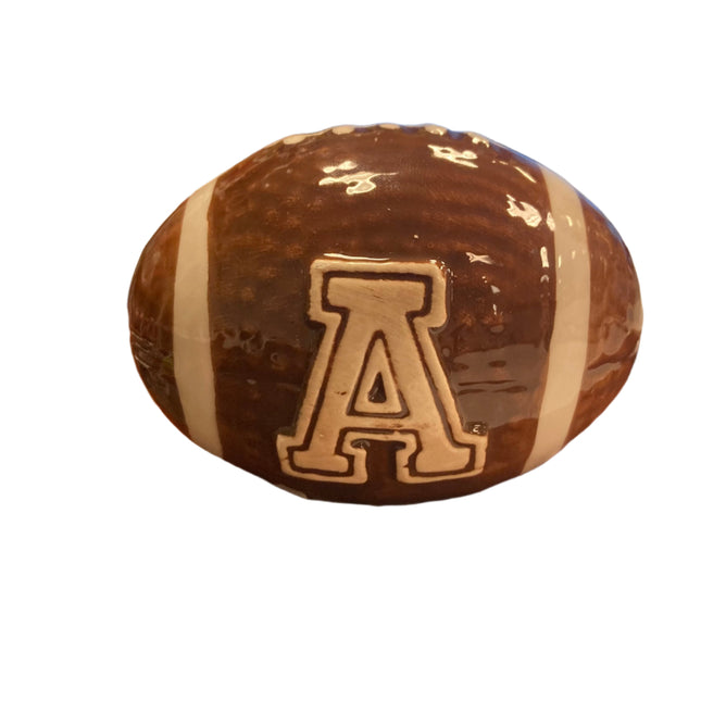 Celebrate it Ceramic Football Letter A 4x3in