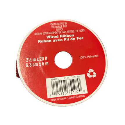 Celebrate it Christmas Red Mesh Ribbon 2.5inx20ft