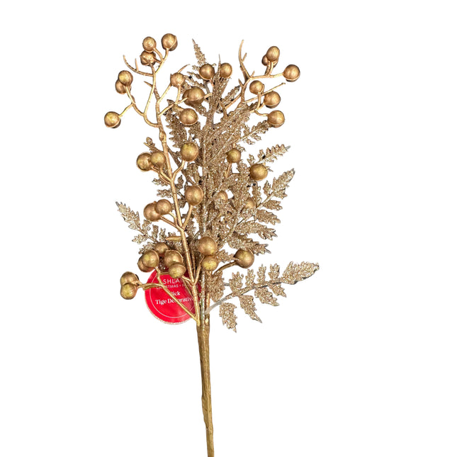 Decorative Plastic Stem with Bead Extensions 14 in