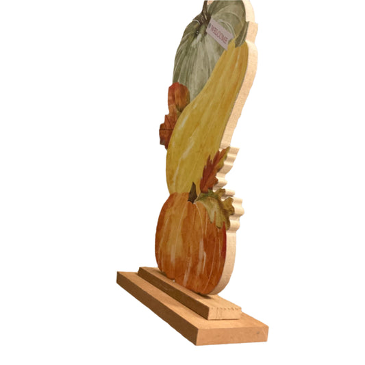 Ashland Fall Pumpkin Sign Table Decoration 11x6in