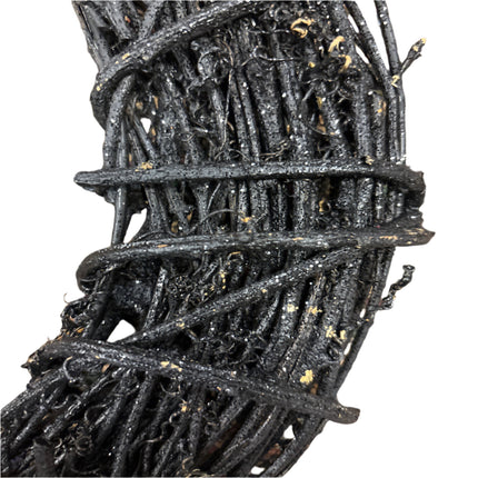 Ashland Black Glitter Grapevine Halloween DÃ©cor 17â€ x 17â€ x 2â€