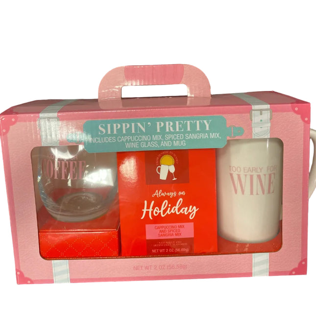 Sippin’ Pretty Cappuccino & Sangria Mug Set