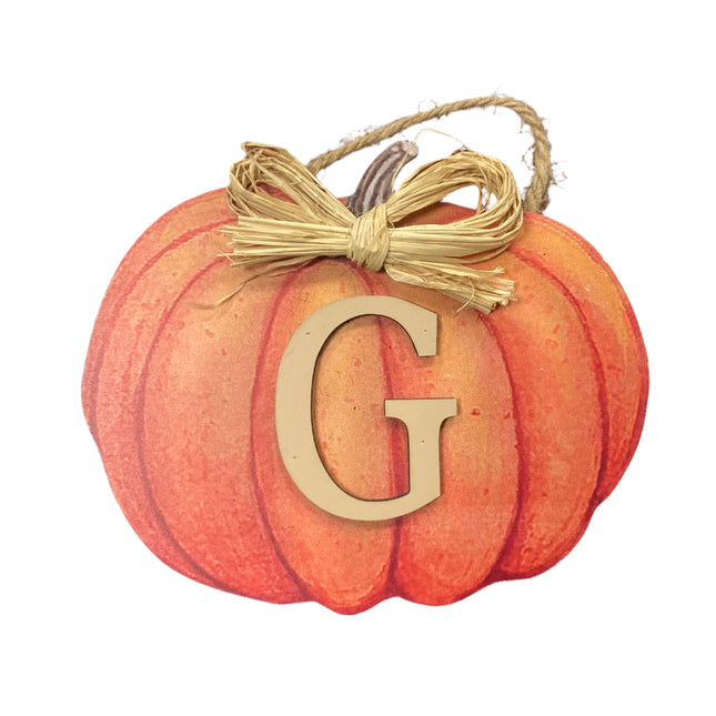 Ashland Fall G Letter Pumpkin Wall Decor 6x7in