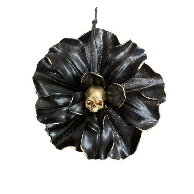 Ashland Halloween Skull and Flower Wall Decor 9in