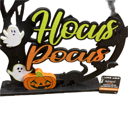 Ashland Halloween Hocus Pocus Ghost Table Decor Sign 9x9in