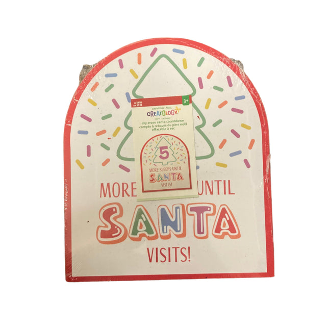 Creatology Christmad Dry Erase Santa Countdown Wall Board 12x10in