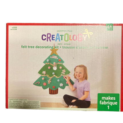 Creatology Christmas Felt Tree Build Up Decorating Kit 8.5x11.5in