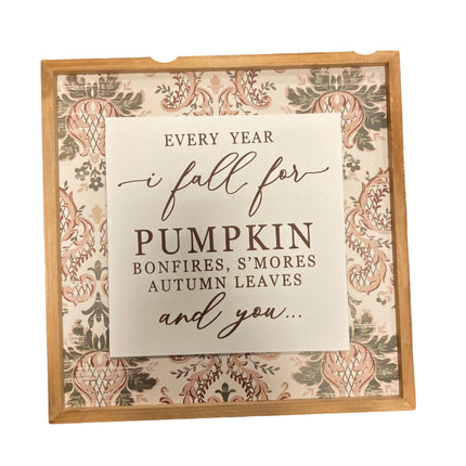 Ashland Fall Pumpkin Love Sign 13x13in
