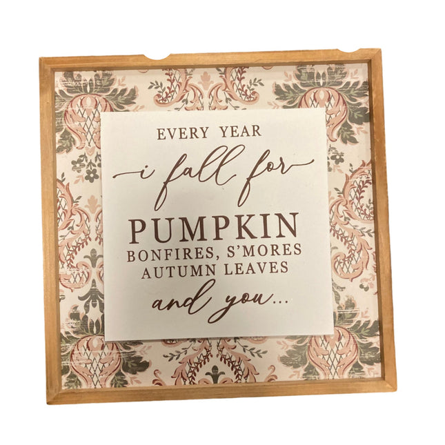 Ashland Fall Pumpkin Love Sign 13x13in