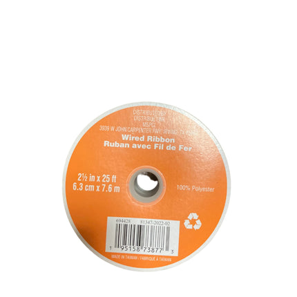 Celebrate it Halloween Spider Orange Wired Ribbon 25 ft