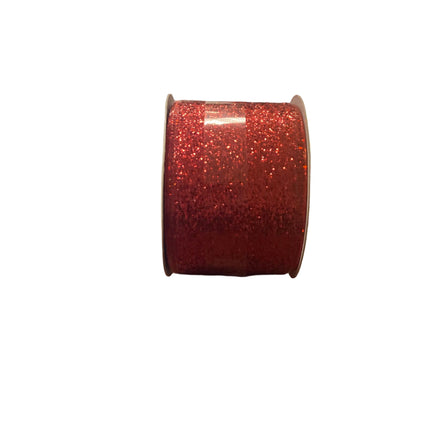 Red Glitter Christmas Ribbon by Celebrate It 2.5inx20ft