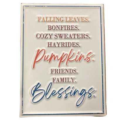 Ashland Fall Falling Leaves Table Decor 8x6in