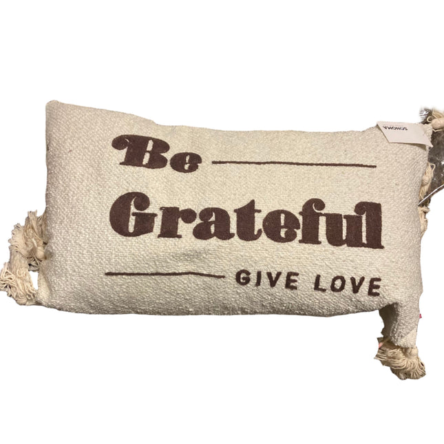 Sonoma Fall Be Grateful Pillow 10x21in