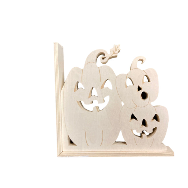 Make Market Halloween Plywood Pumpkins Decoration 7x7.5in