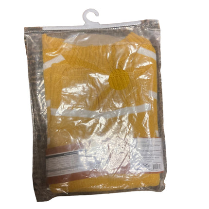 Vibrant Life Yellow and White Dog Sweater 20in 50-90LB L