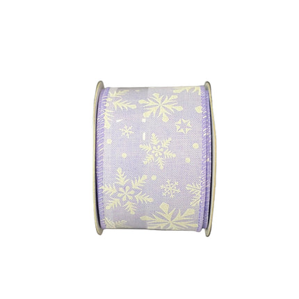 Celebrate It Wired Purple Snowflake Ribbon – Christmas & Easter (2.5" × 20 ft)