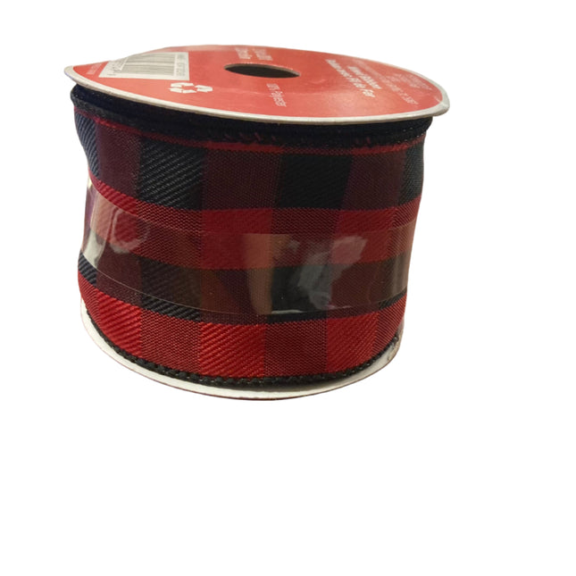 Celebrate it Christmas Red and Black Squared 2.5inx20ft